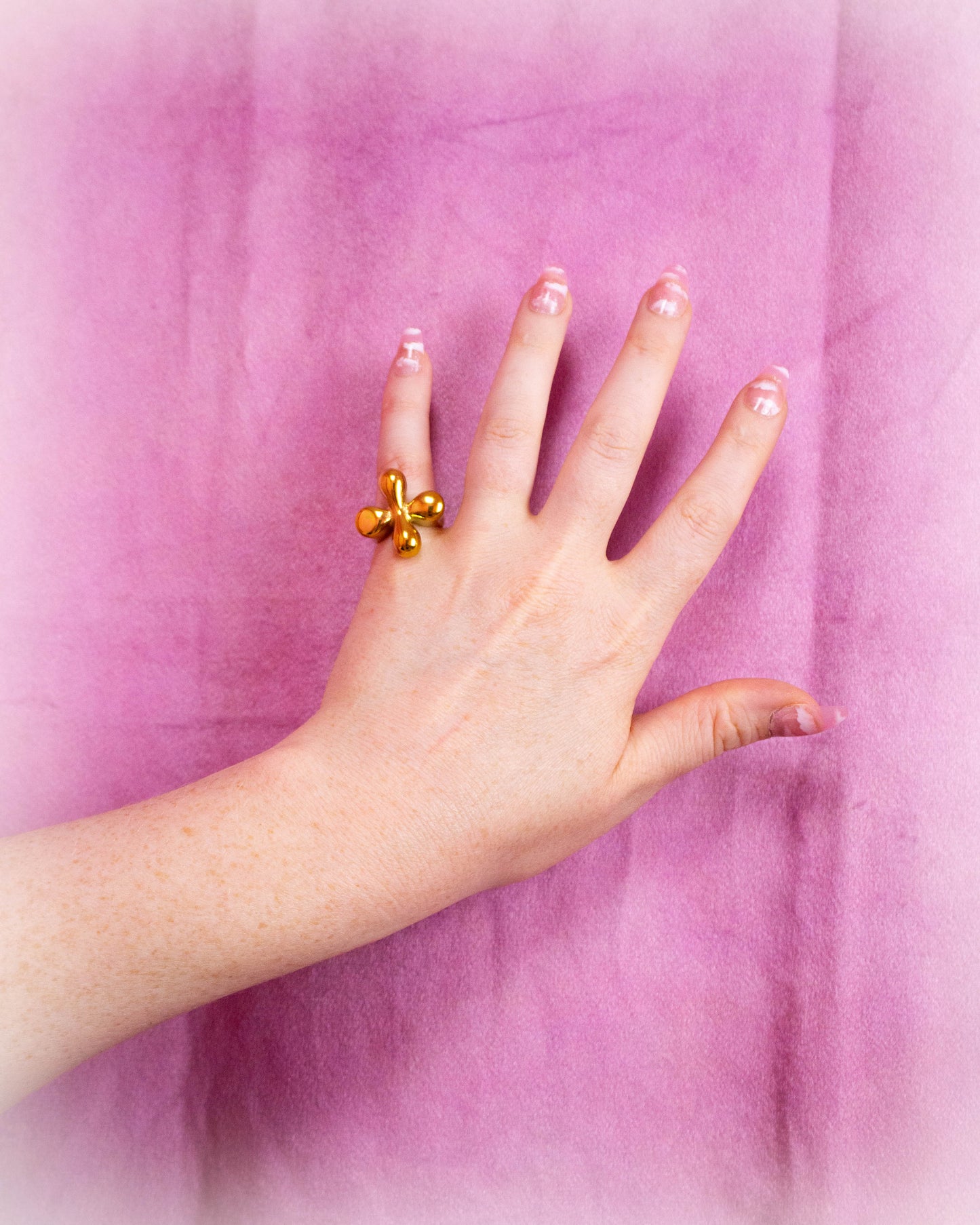 Chunky Crossed Titanium Ring