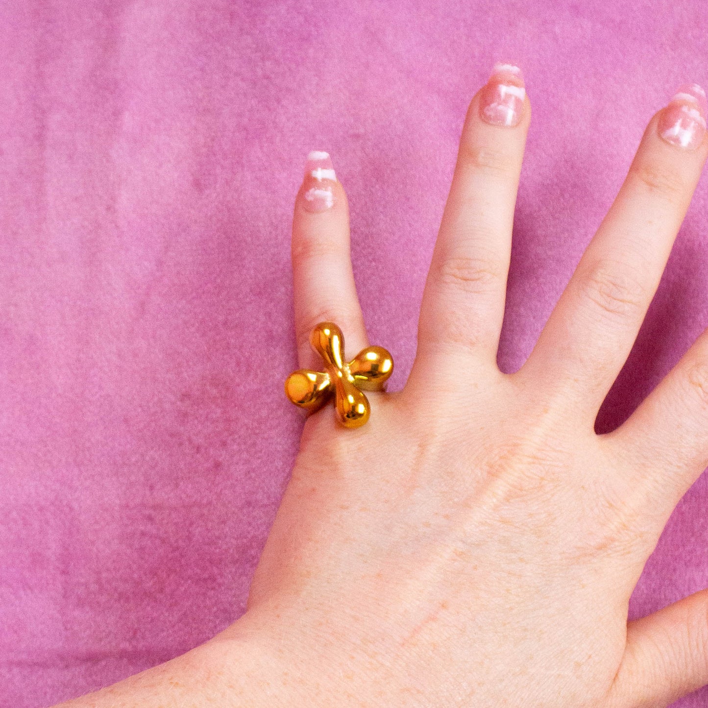 Chunky Crossed Titanium Ring