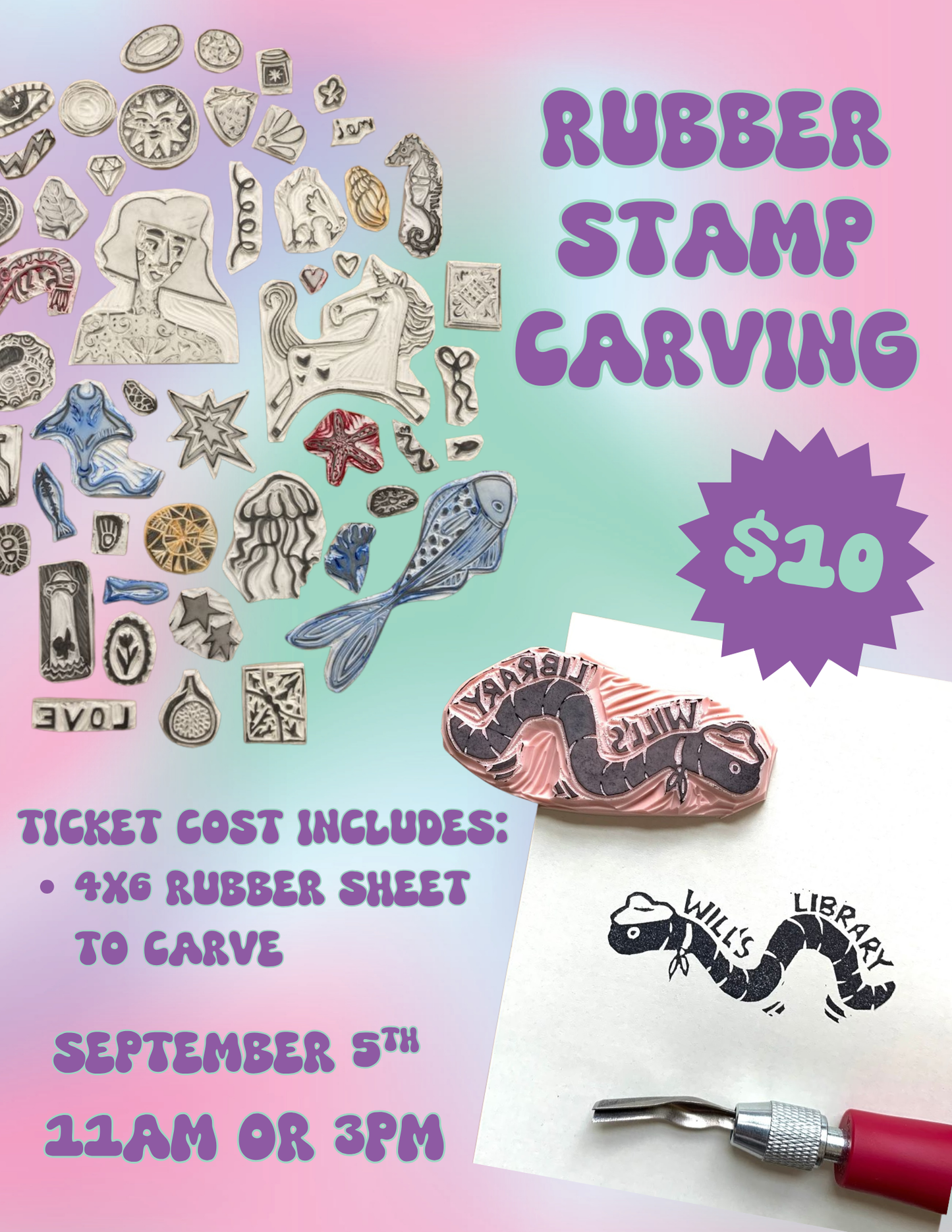 9/5/26 Rubber Stamp Carving