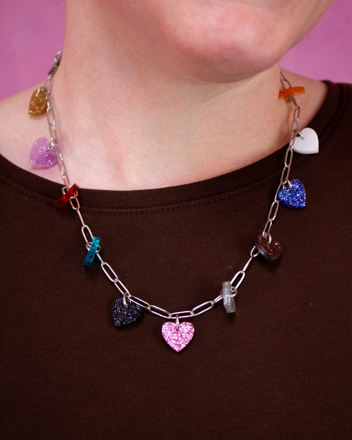 12 Eras Hearts Charm Necklace