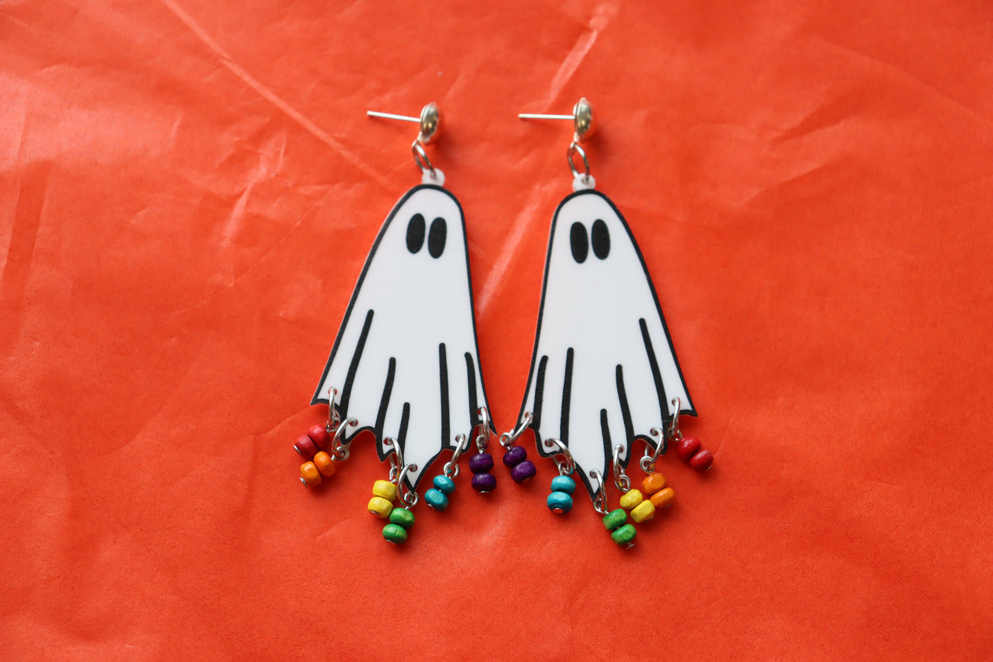 Ghoul Friends-Rainbow Ghost Earrings