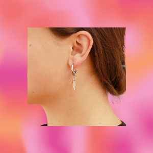 Single Spike Hoop Earrings