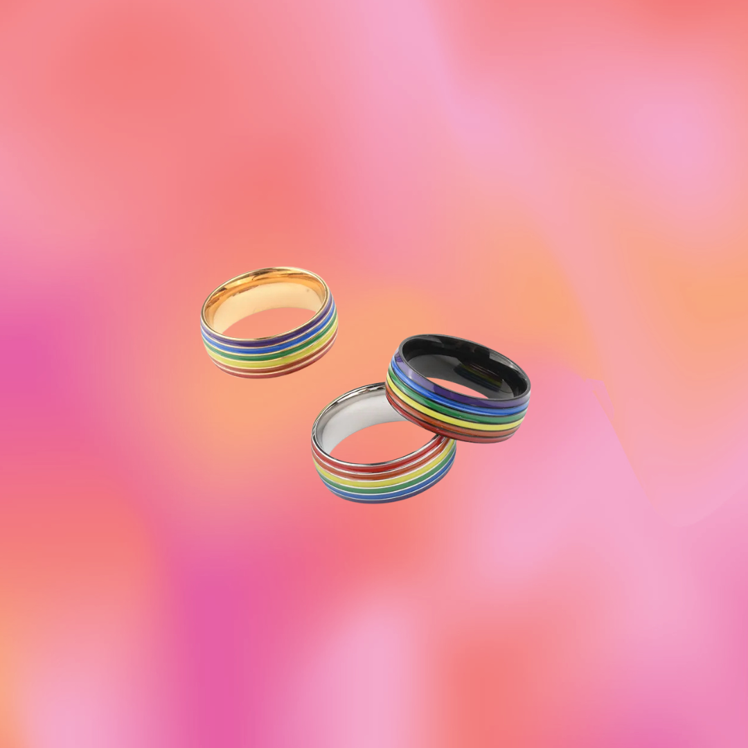 Rainbow Titanium Ring