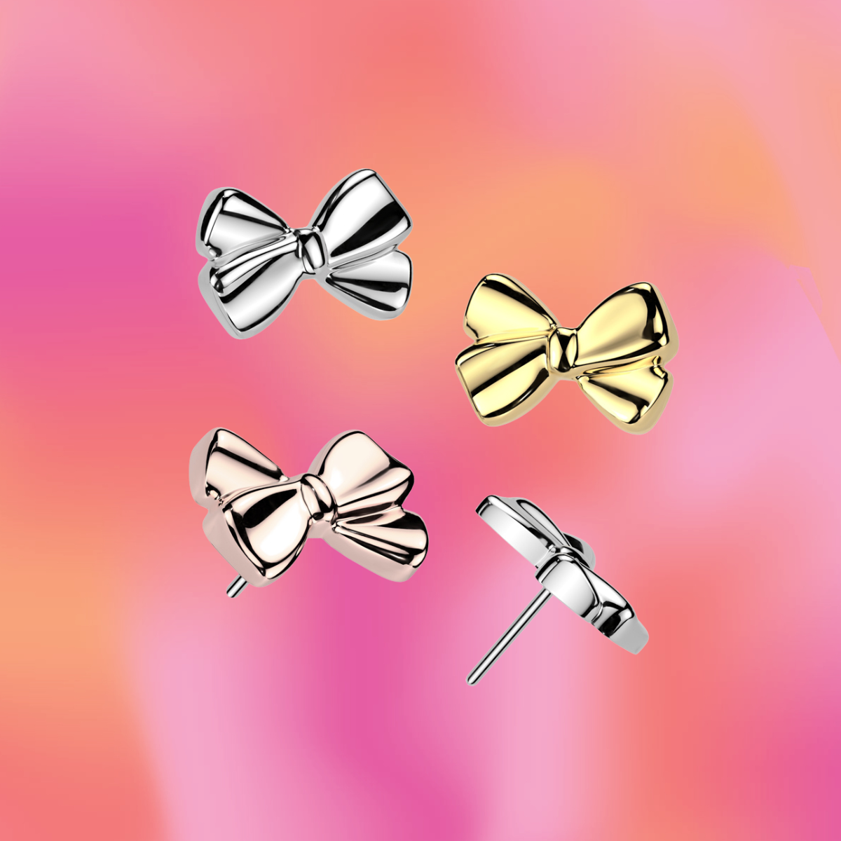 Bow Flat Back Stud