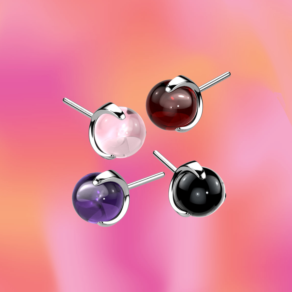 Dark Orb Flat Back Stud