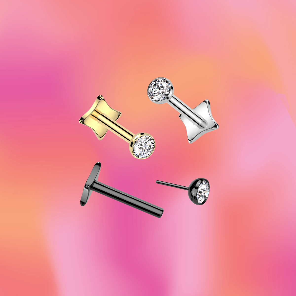 Simple Sparkle Flat Back Stud