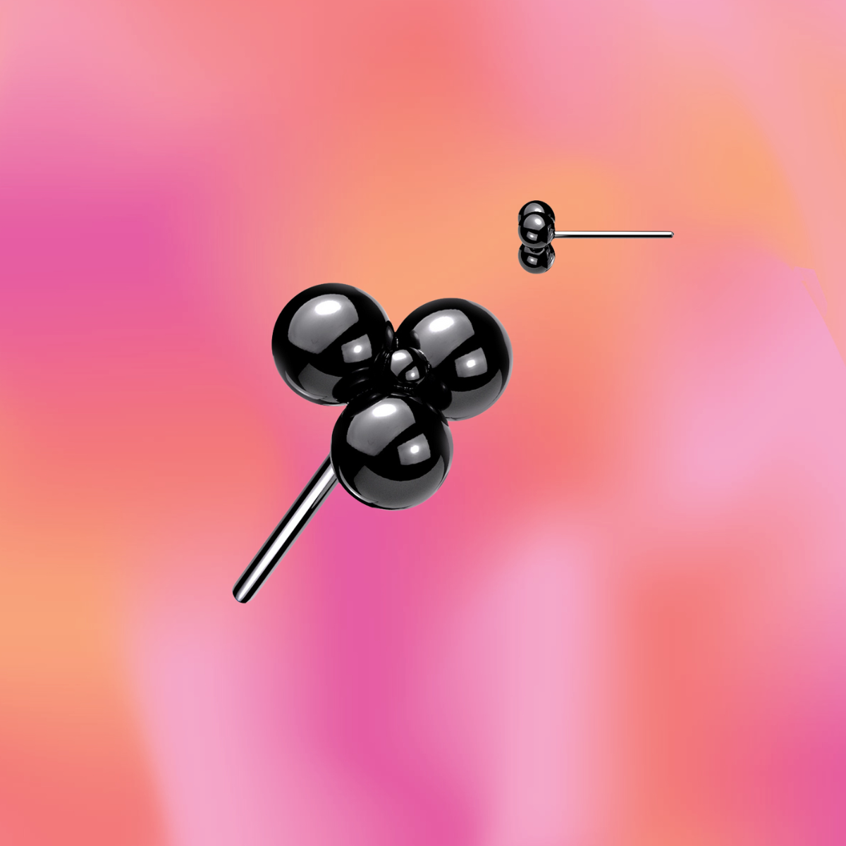 Dot Trio Flat Back Earring