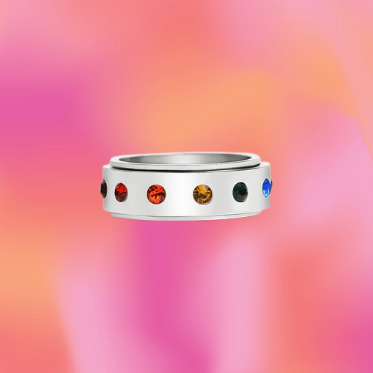 Rainbow Spinner Ring