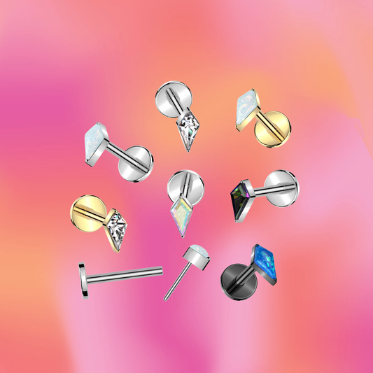 Titanium Sparkle Gem Flat Back