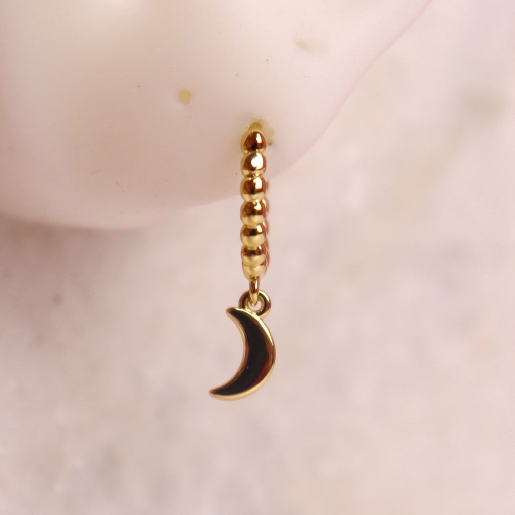 Very Cutesy Moon Hoop - Mix and Match Earring