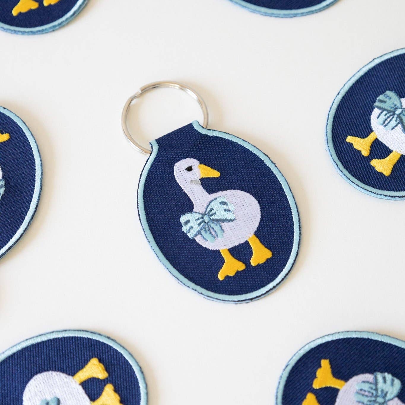 Duck Embroidered Keychain
