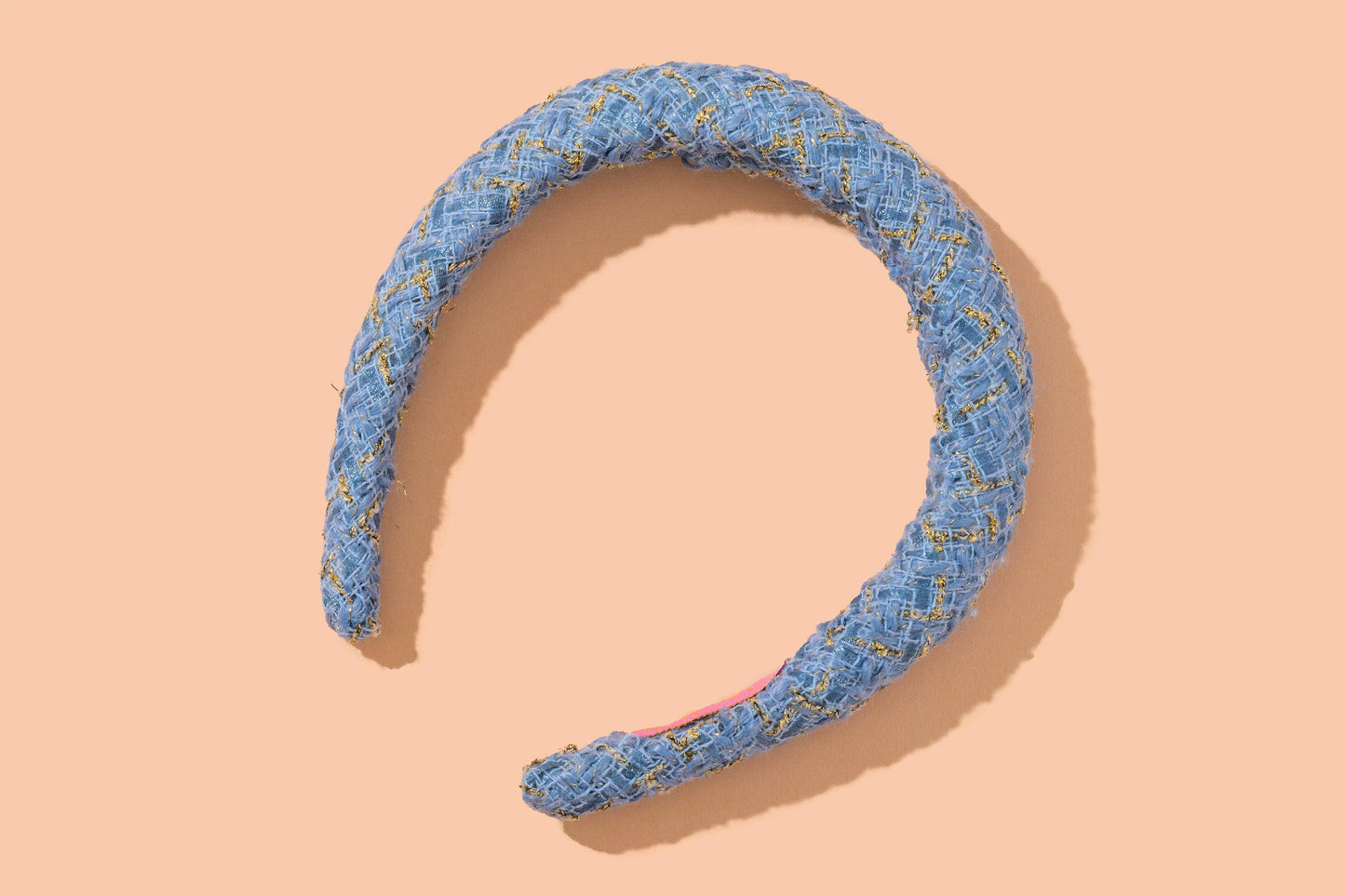 Padded Headband - Tweed - Blue Weave - Barbara