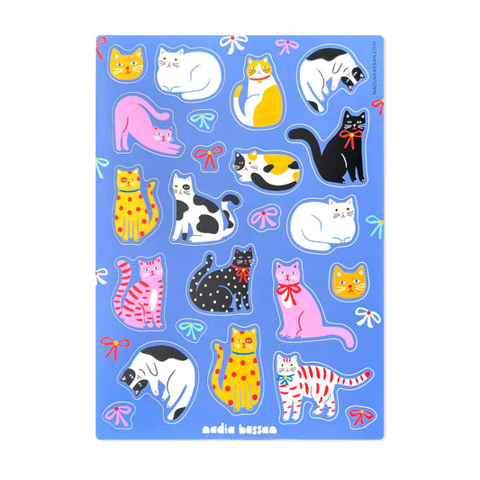 Pretty Kitties 5x7 Sticker Sheet