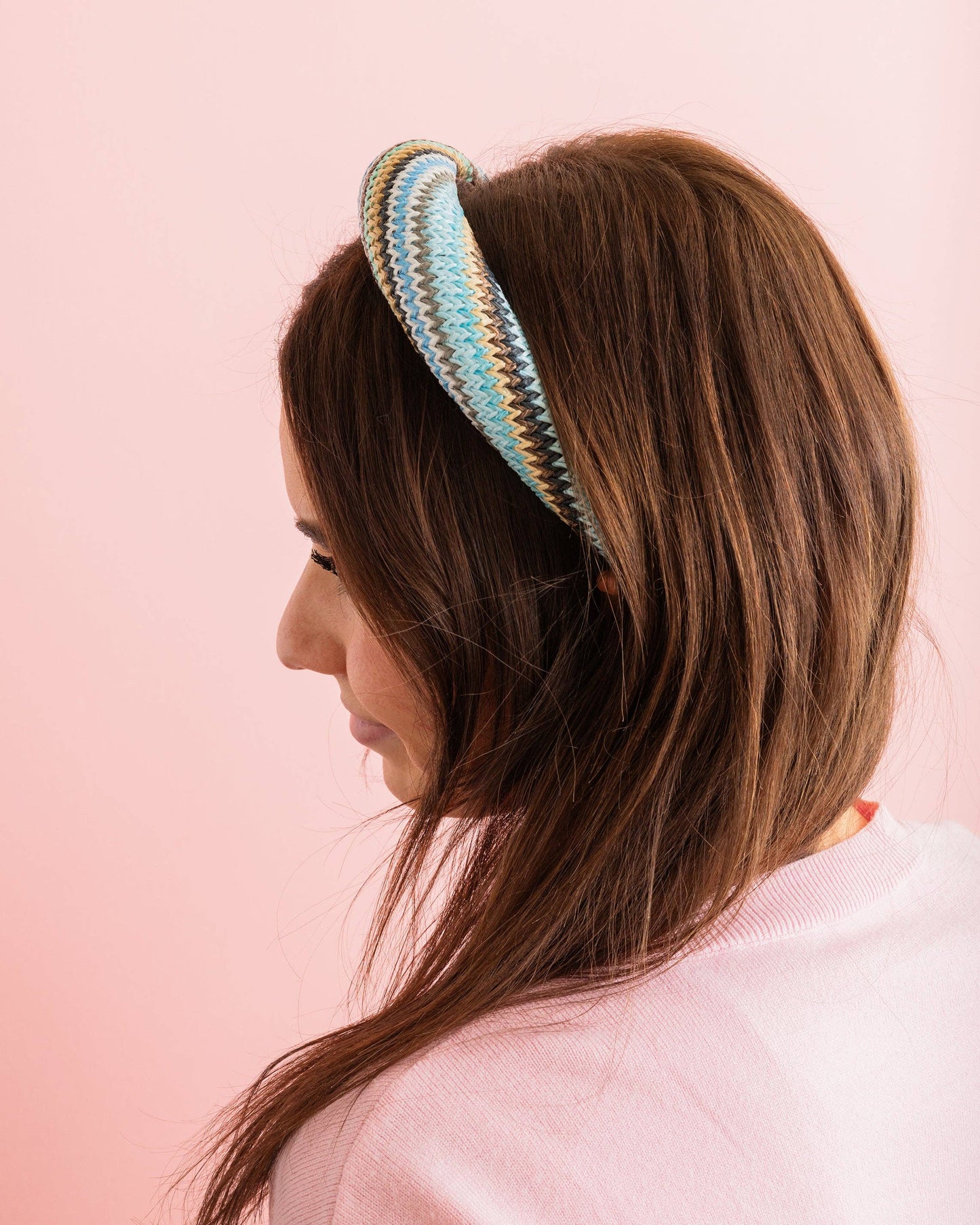 Padded Headband - Rattan - Colorful Waves - Mia