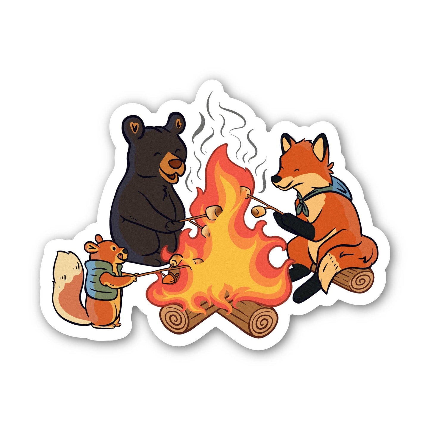 Campfire Animals Sticker