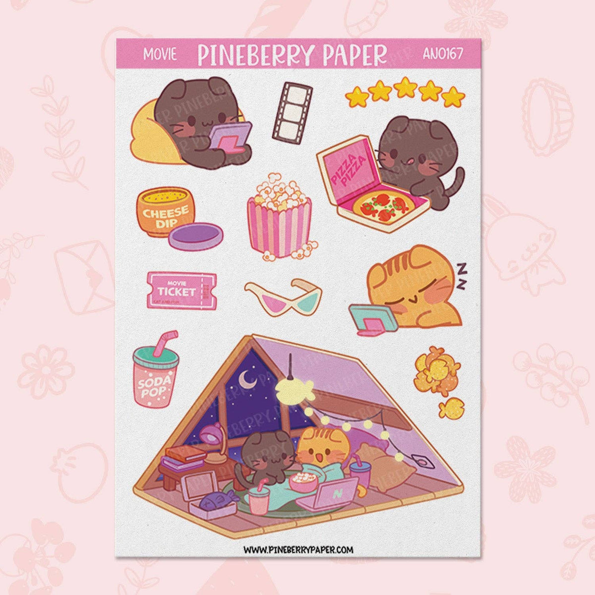 Movie Night Sticker Sheet