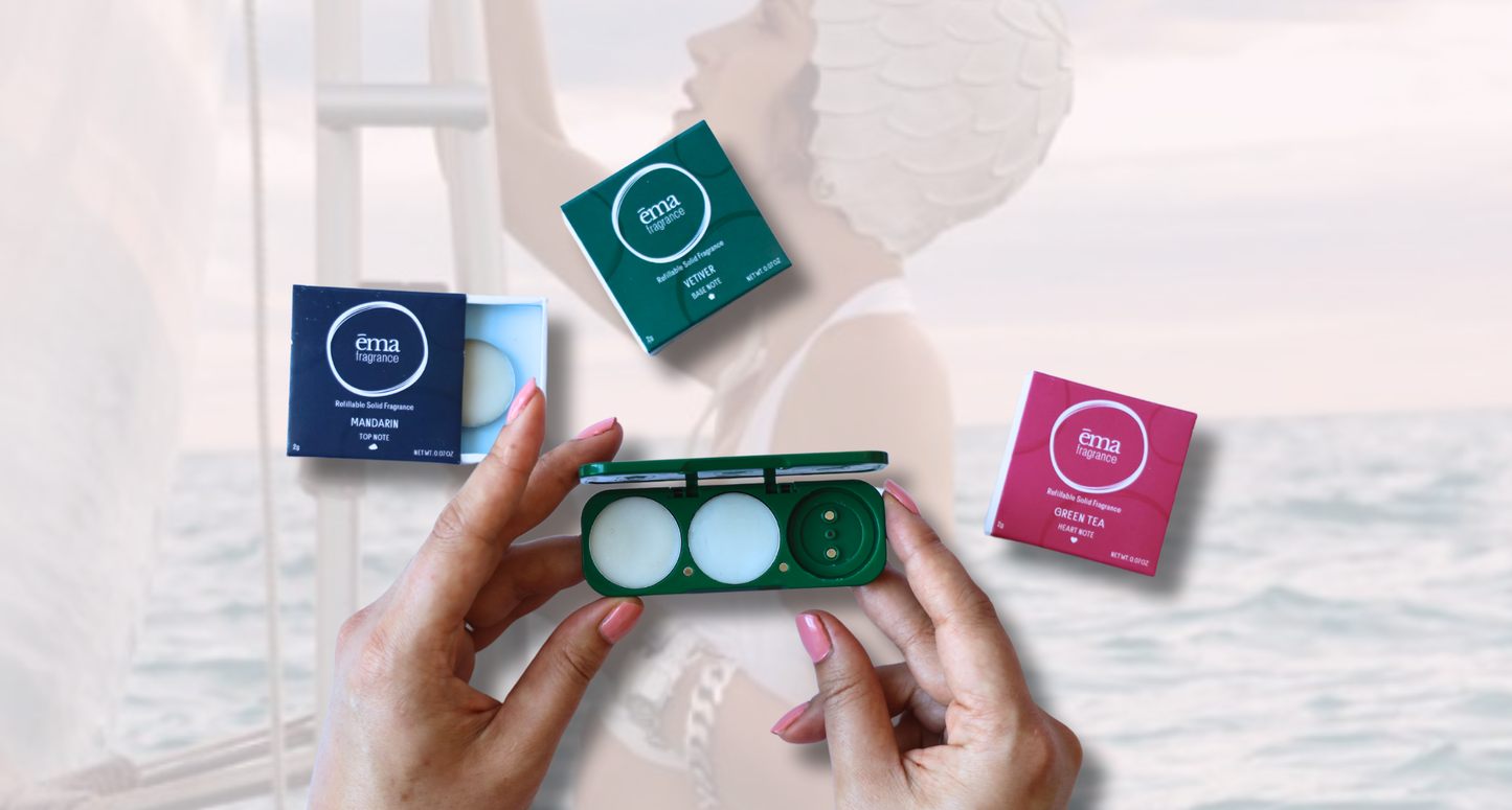 Invigorating Solid Perfume Set – Refillable Compact