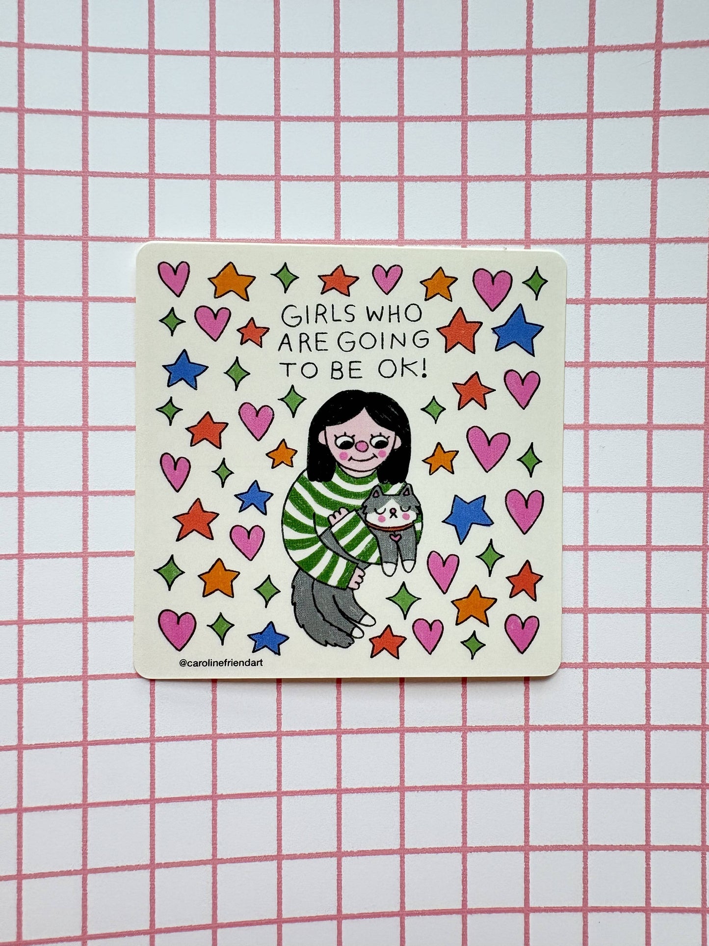 Girls Who Are Going to be Ok Sticker | Vinyl Waterproof Cat