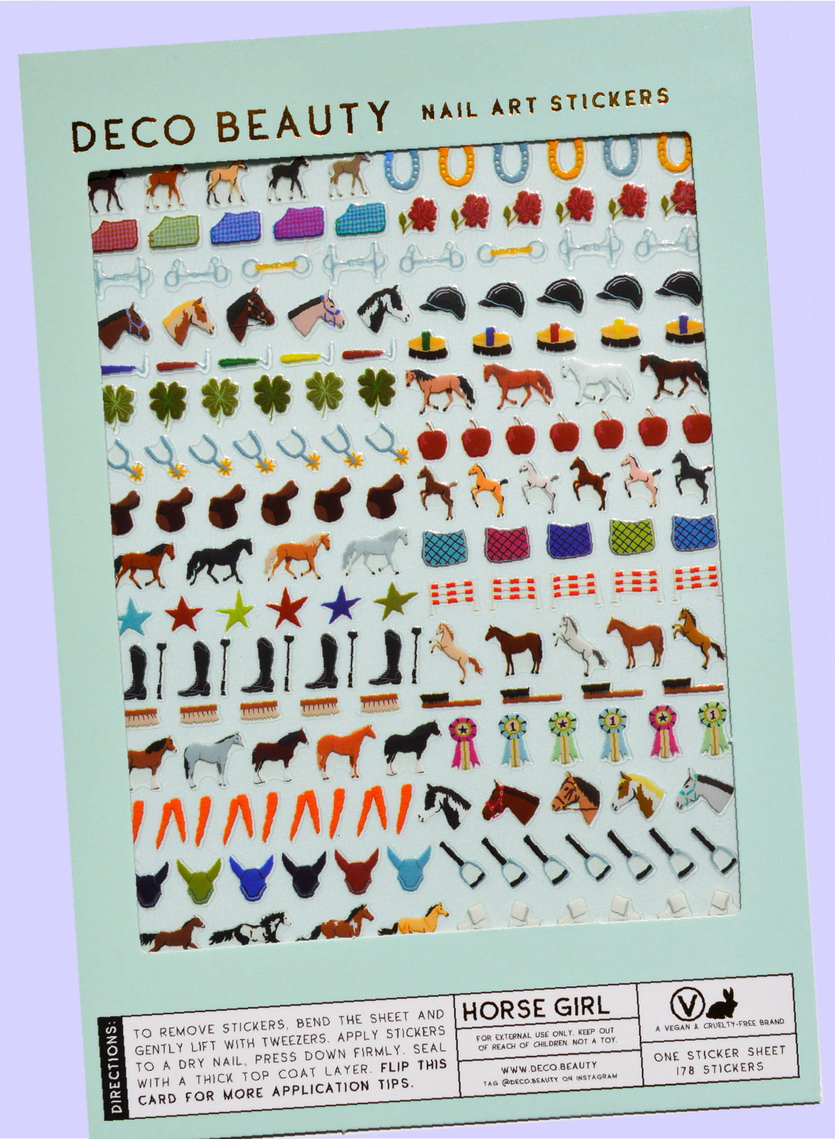 Nail Art Stickers - HORSE GIRL