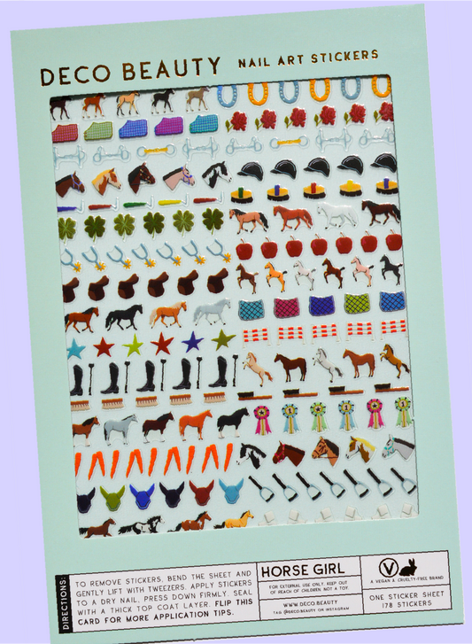 Nail Art Stickers - HORSE GIRL