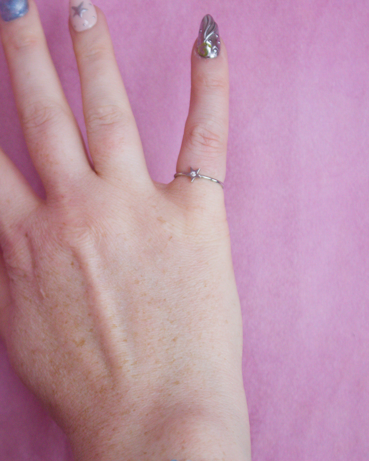 Best of Both Worlds Star Stainless Steel Ring