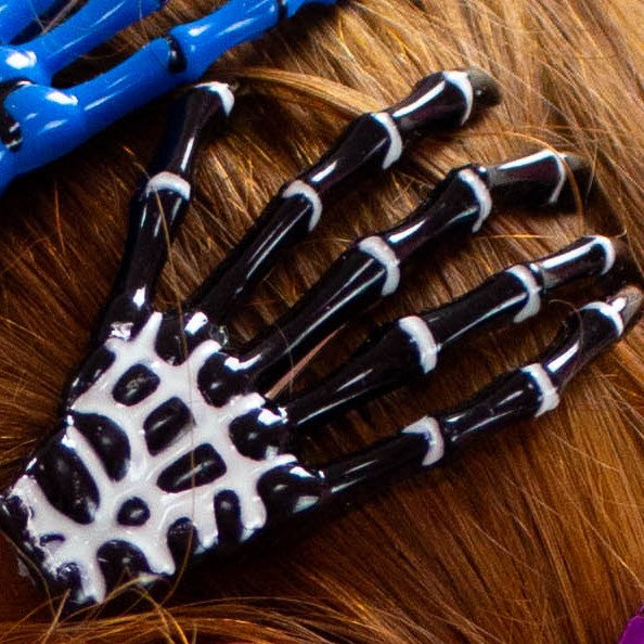 Ghastly Grasp Colorful Skeleton Hand Hair Clip