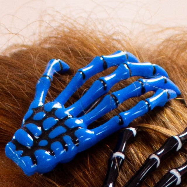 Ghastly Grasp Colorful Skeleton Hand Hair Clip