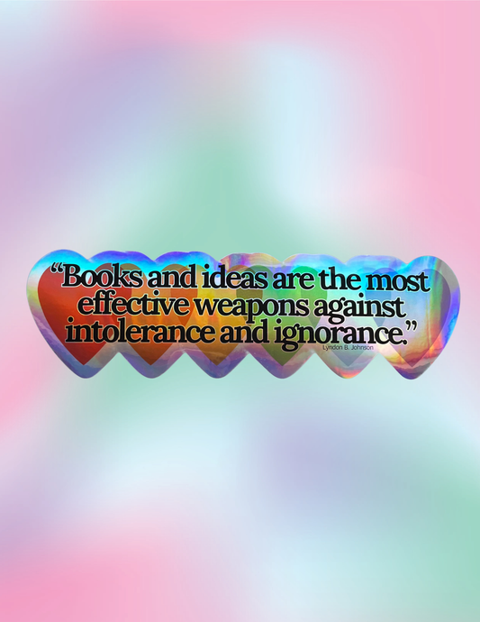 "Books and ideas..." Bumper Sticker