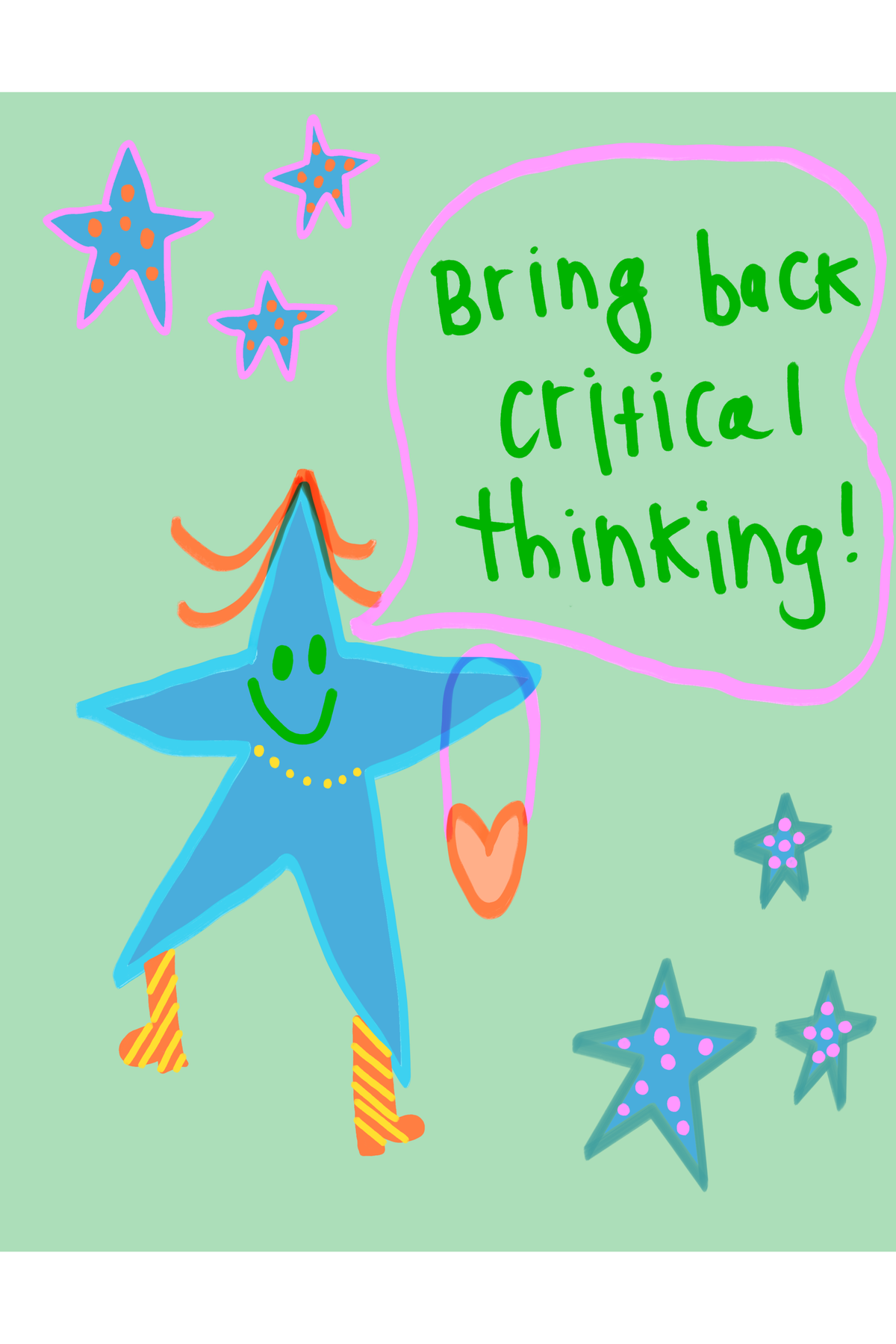 Bring Back Critical Thinking Vinyl Sticker
