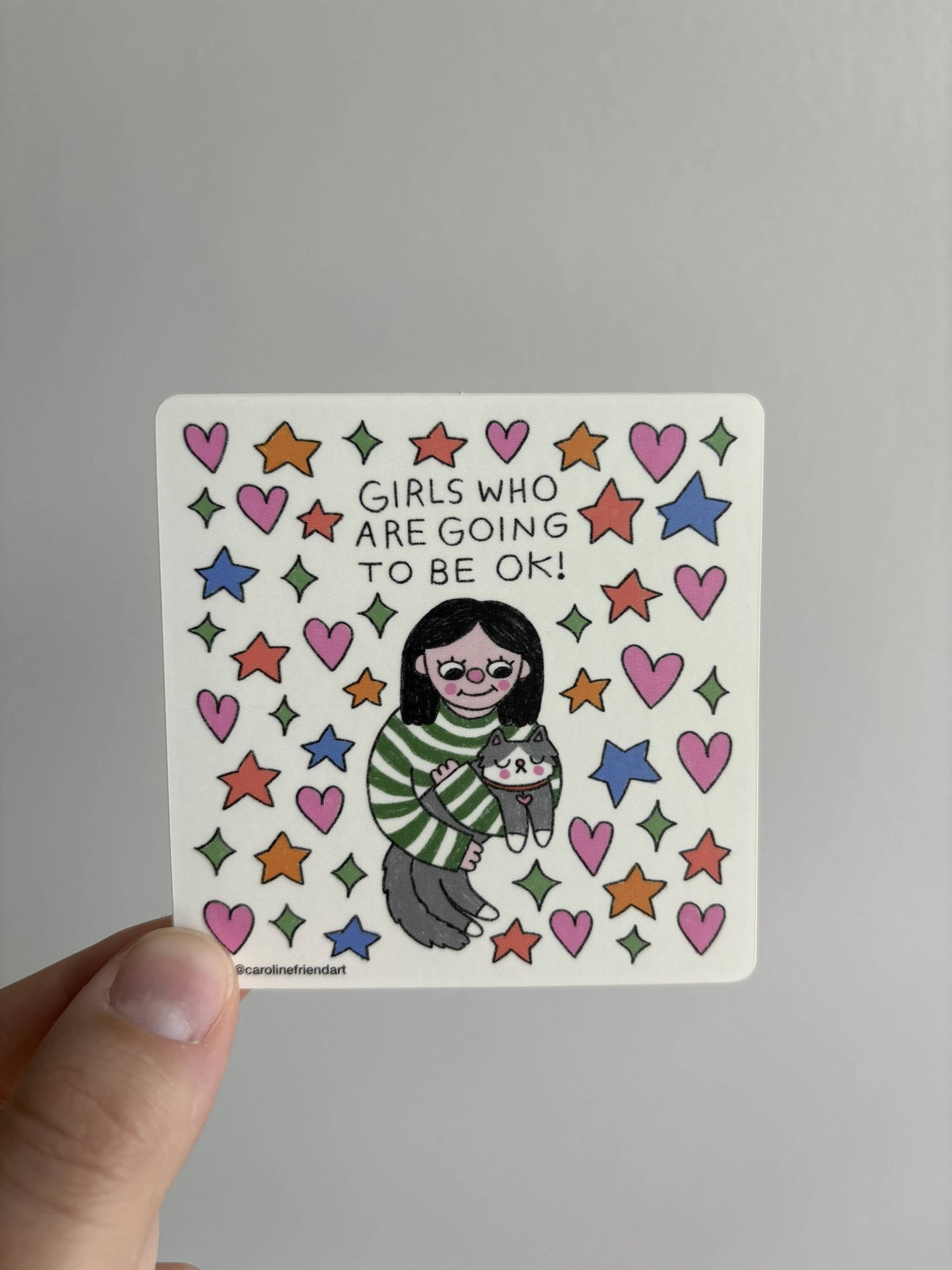 Girls Who Are Going to be Ok Sticker | Vinyl Waterproof Cat