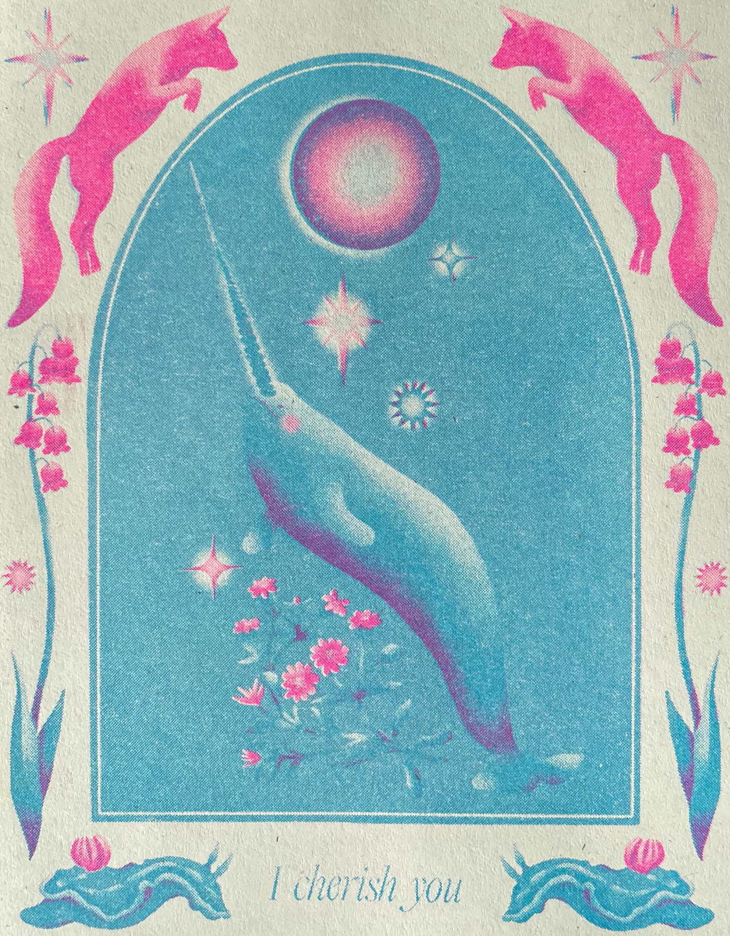 Narwhal (mini risograph)