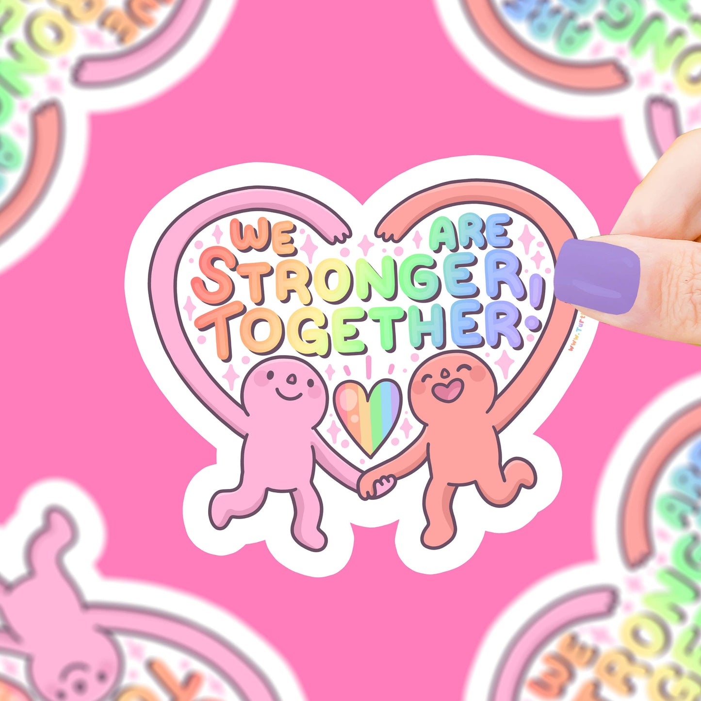 Stronger Together, LGBTQ, Pride Month, Queer, Vinyl Sticker