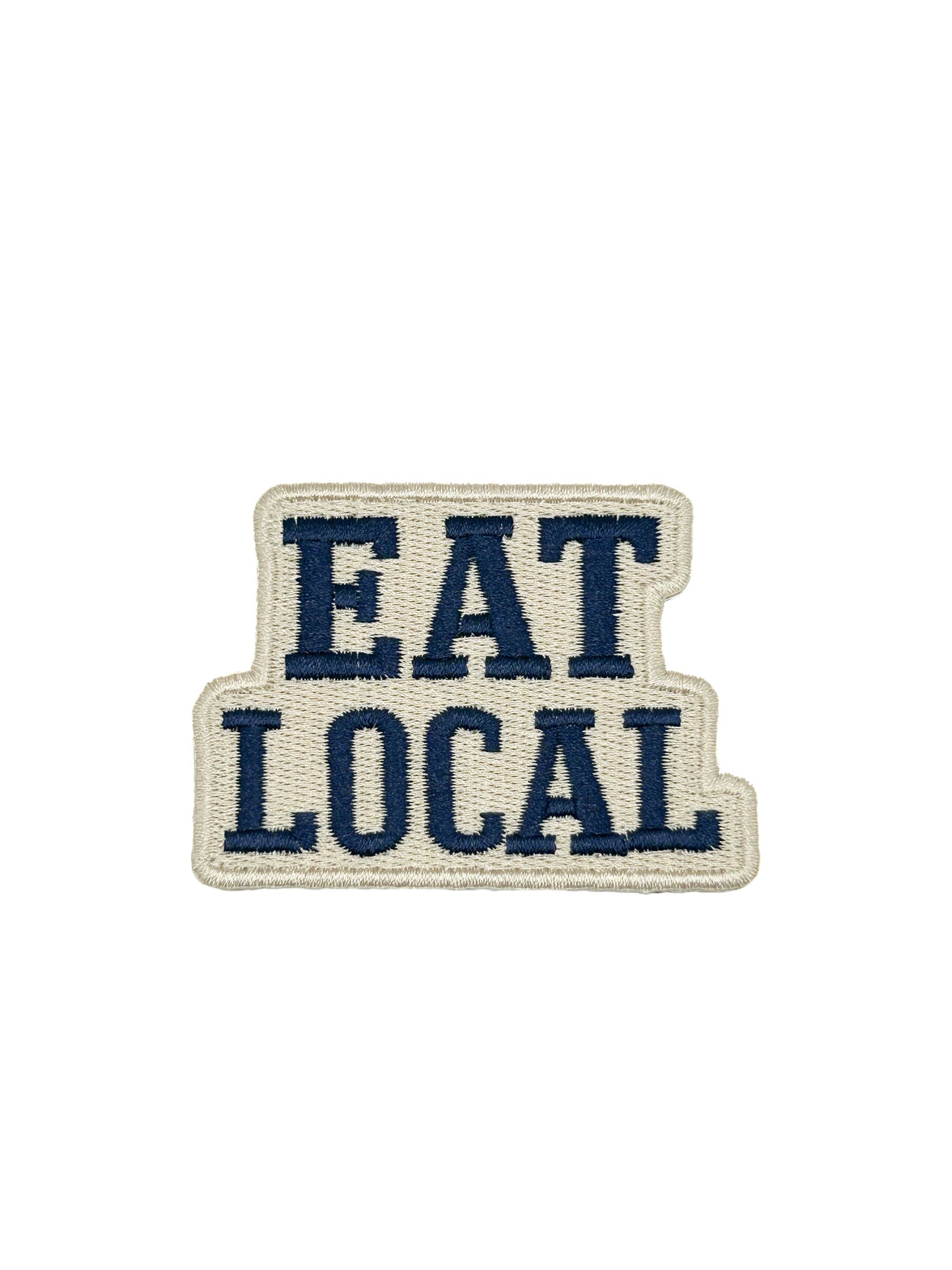 Eat Local Embroidered Patch Farmers Market Food Patch Local