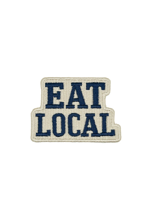 Eat Local Embroidered Patch Farmers Market Food Patch Local