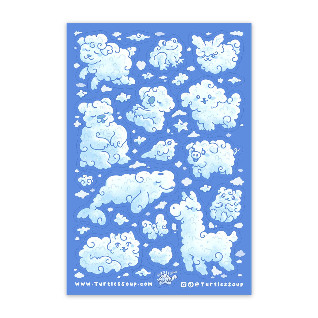 Animal Clouds | Blue Sky | Imagination Glitter Sticker Sheet