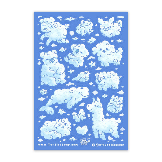 Animal Clouds | Blue Sky | Imagination Glitter Sticker Sheet