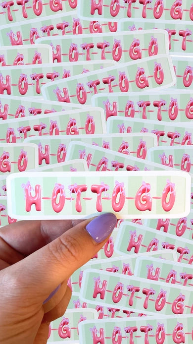 Hot To Go Bubble Letters Sticker