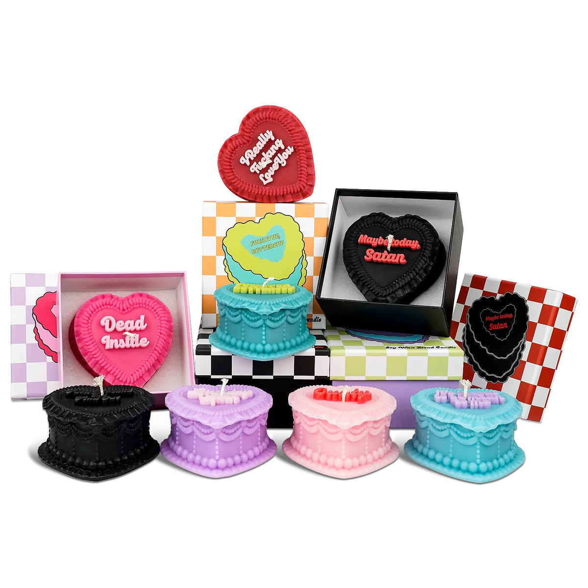 Dead Inside Heart Candle (funny gifts, dark humor)