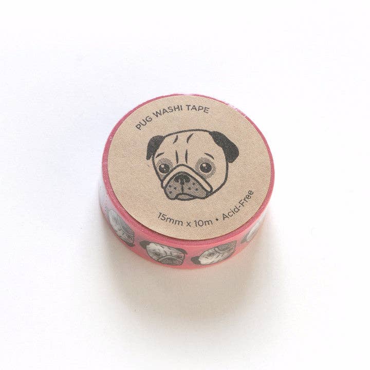 Pink Pug Washi Tape