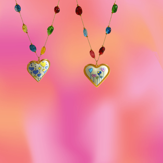 Colorful Rock Charm Necklace