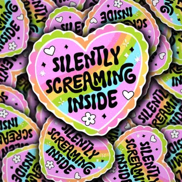 Silently Screaming Inside Sticker