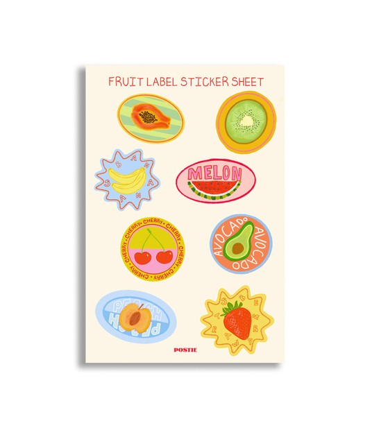 Fruit Label Sticker Sheet