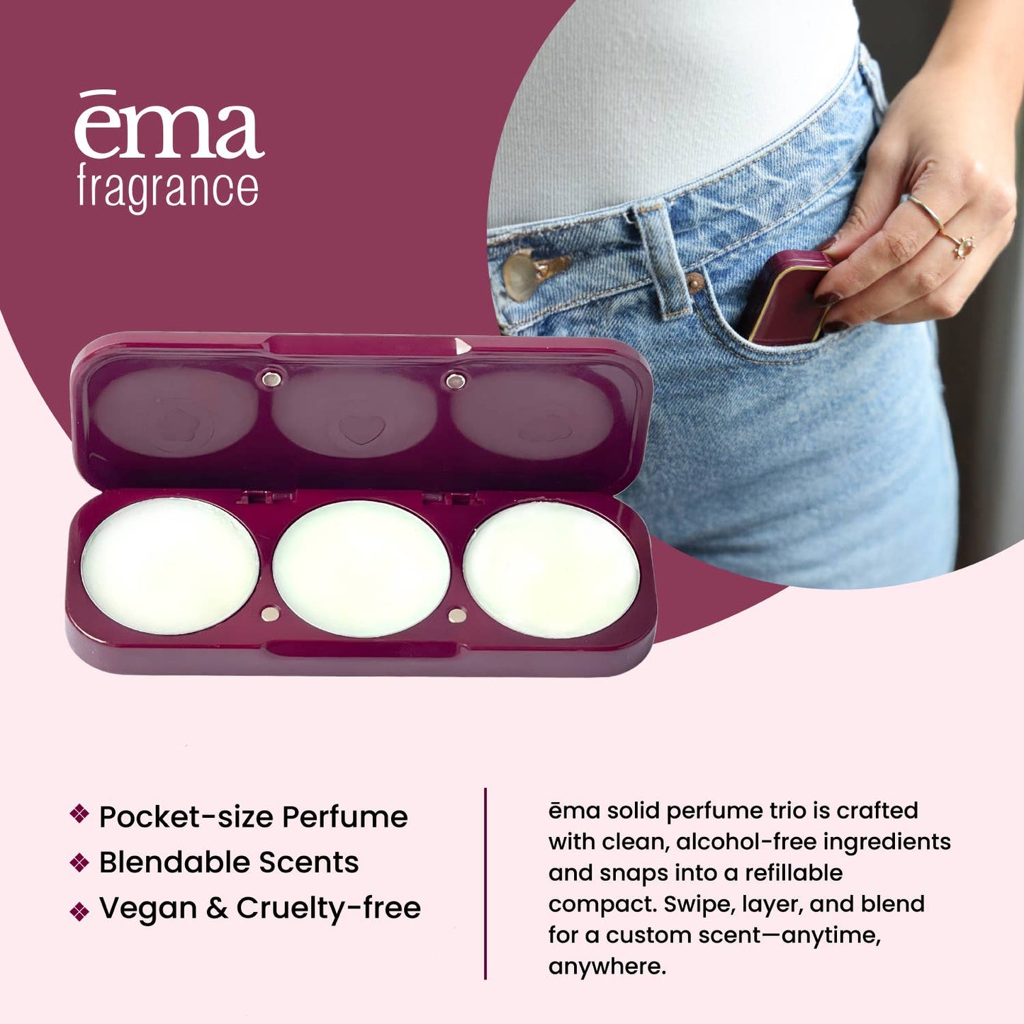 Vanilla Solid Perfume Pod (2g) | Refillable Clean Fragrance