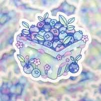 Blueberry Basket Sticker