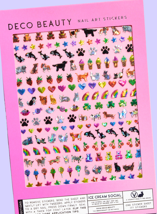 Nail Art Stickers - ICE CREAM SOCIAL