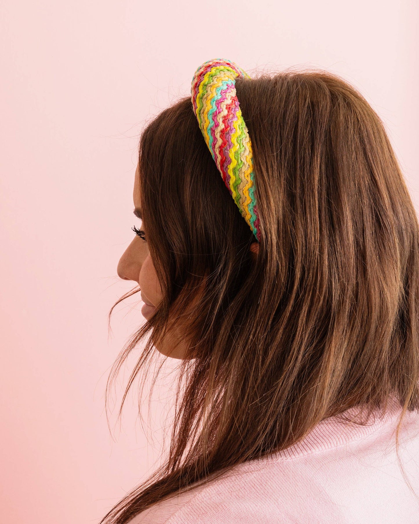 Padded Headband - Rattan - Colorful Waves - Ava