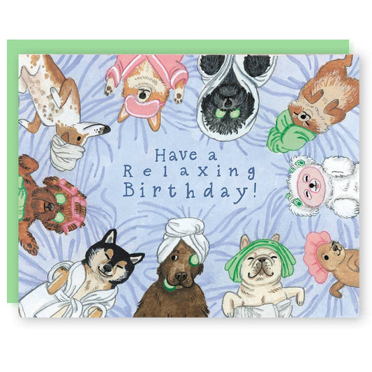 Spa Dogs Birthday Card