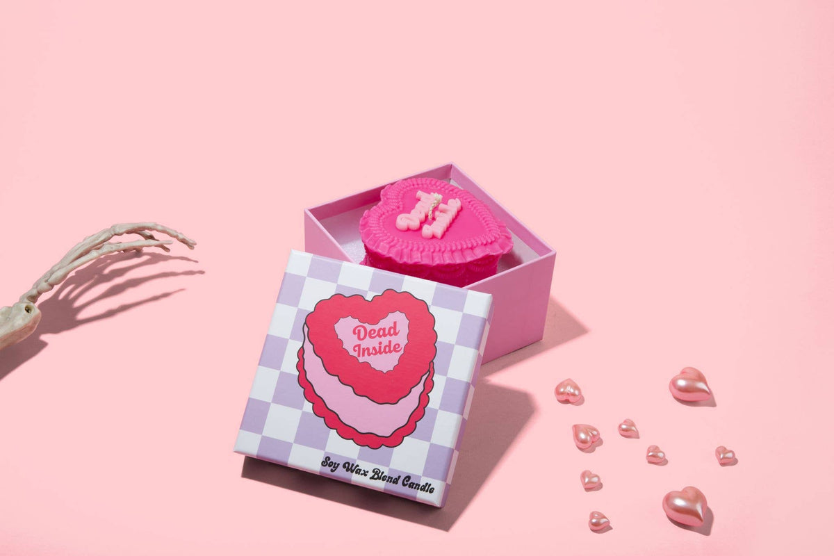 Dead Inside Heart Candle (funny gifts, dark humor)