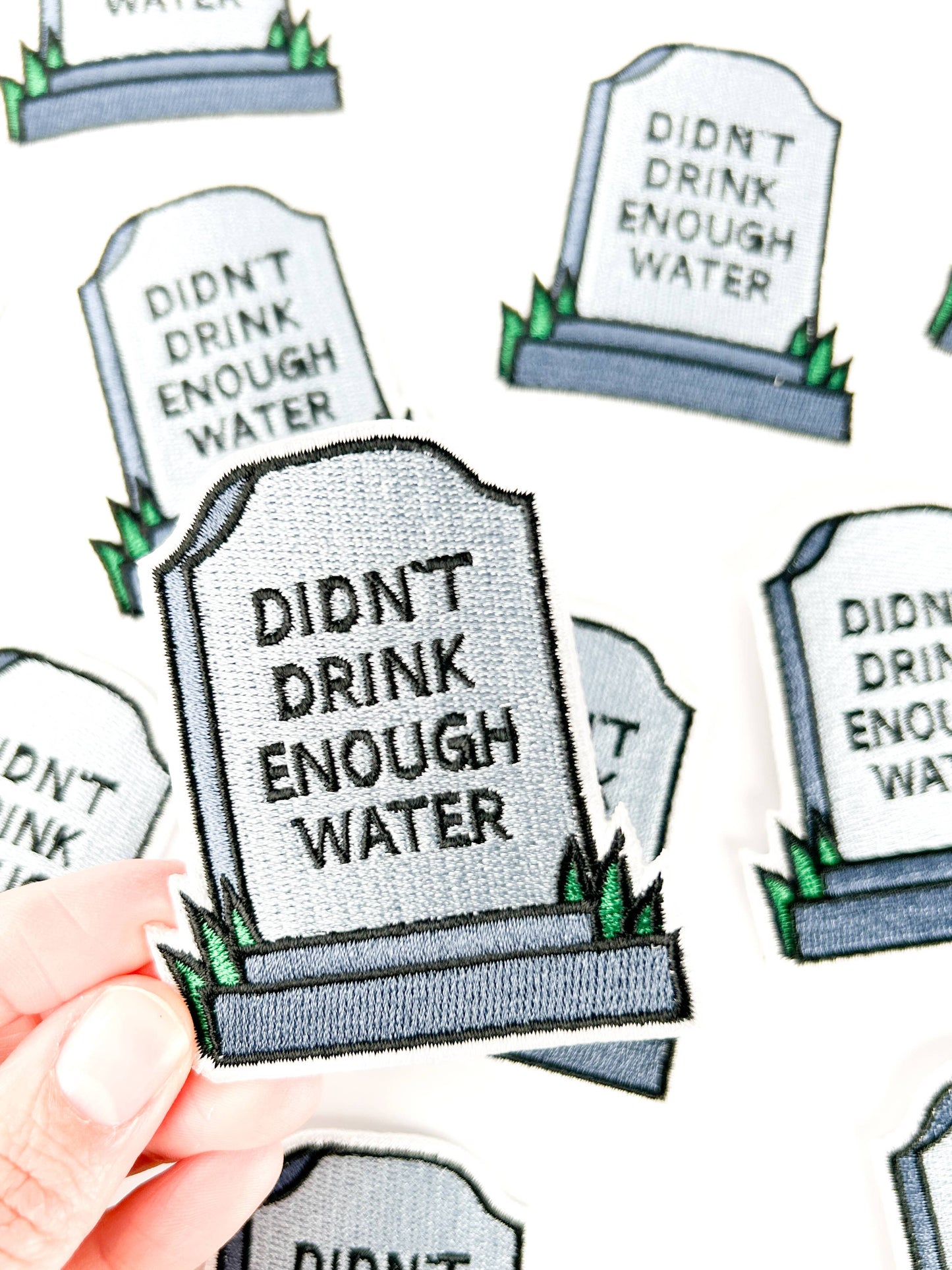 Didn’t Drink Enough Water Embroidered Patch | Funny Cocktail