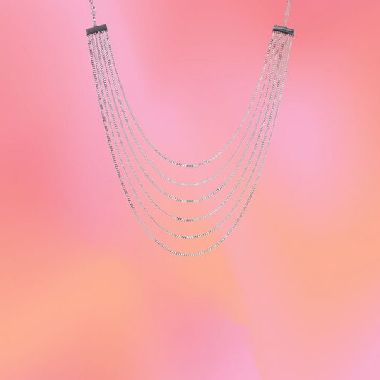 Layered Titanium Dainty Chain Necklace